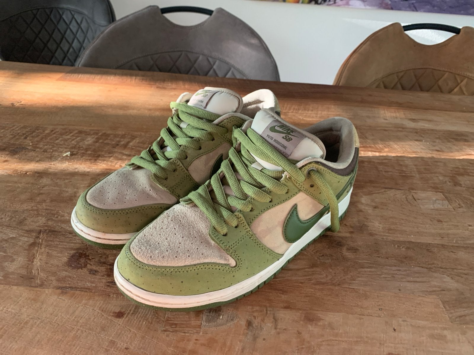 Nike SB Dunk Low 'Celadon' Sneakers - Maat 42.5, Ophalen of Verzenden, Gedragen, Overige kleuren, Sneakers of Gympen