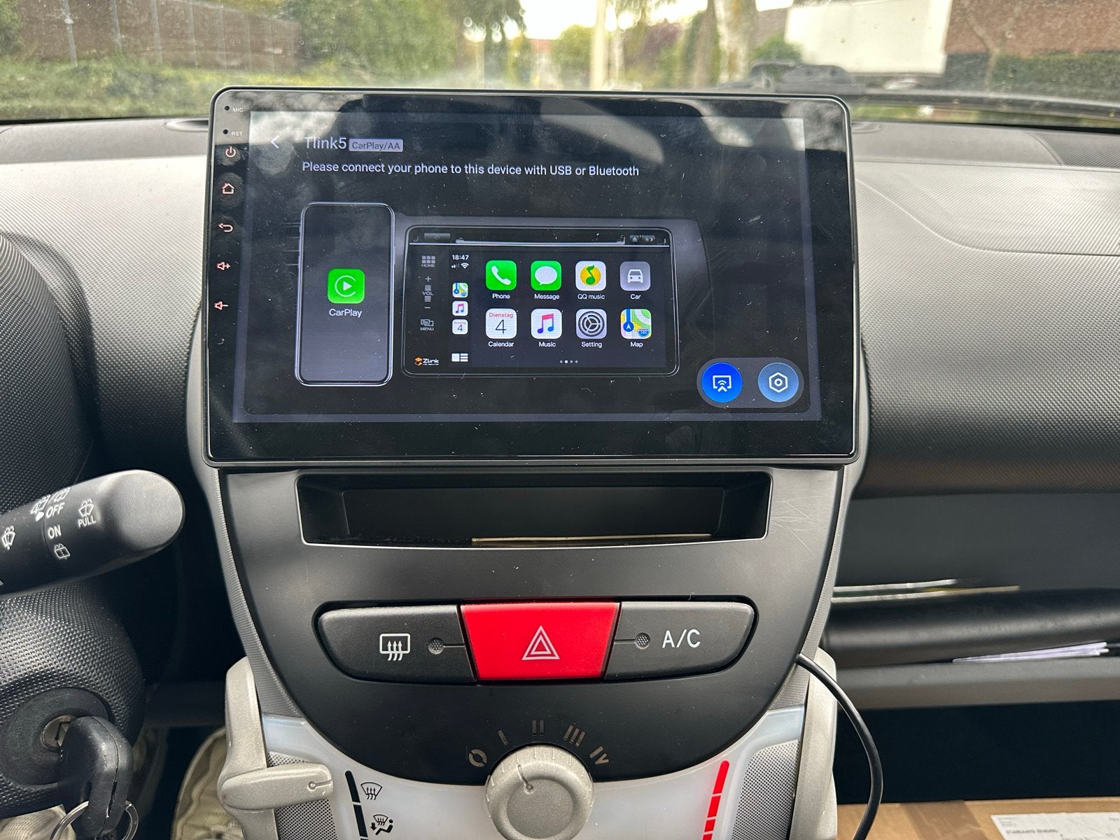 Radio met CarPlay/Android Auto voor Toyota Aygo, Ophalen of Verzenden, Gebruikt