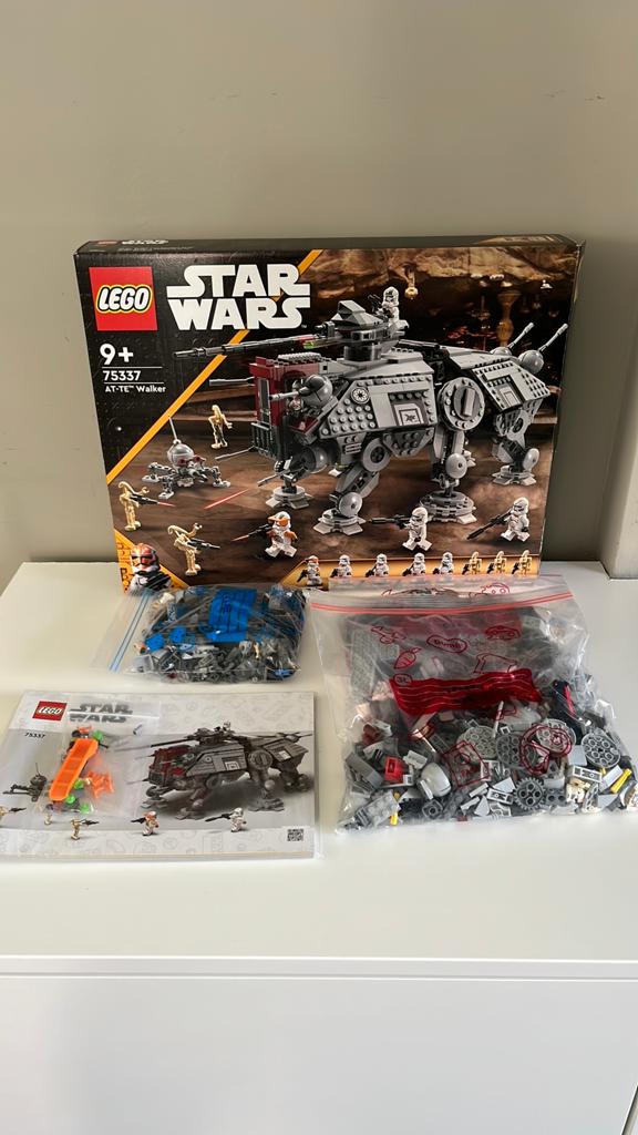 Lego Star Wars 75337 AT-TE Walker, Ophalen of Verzenden, Zo goed als nieuw, Complete set, Lego