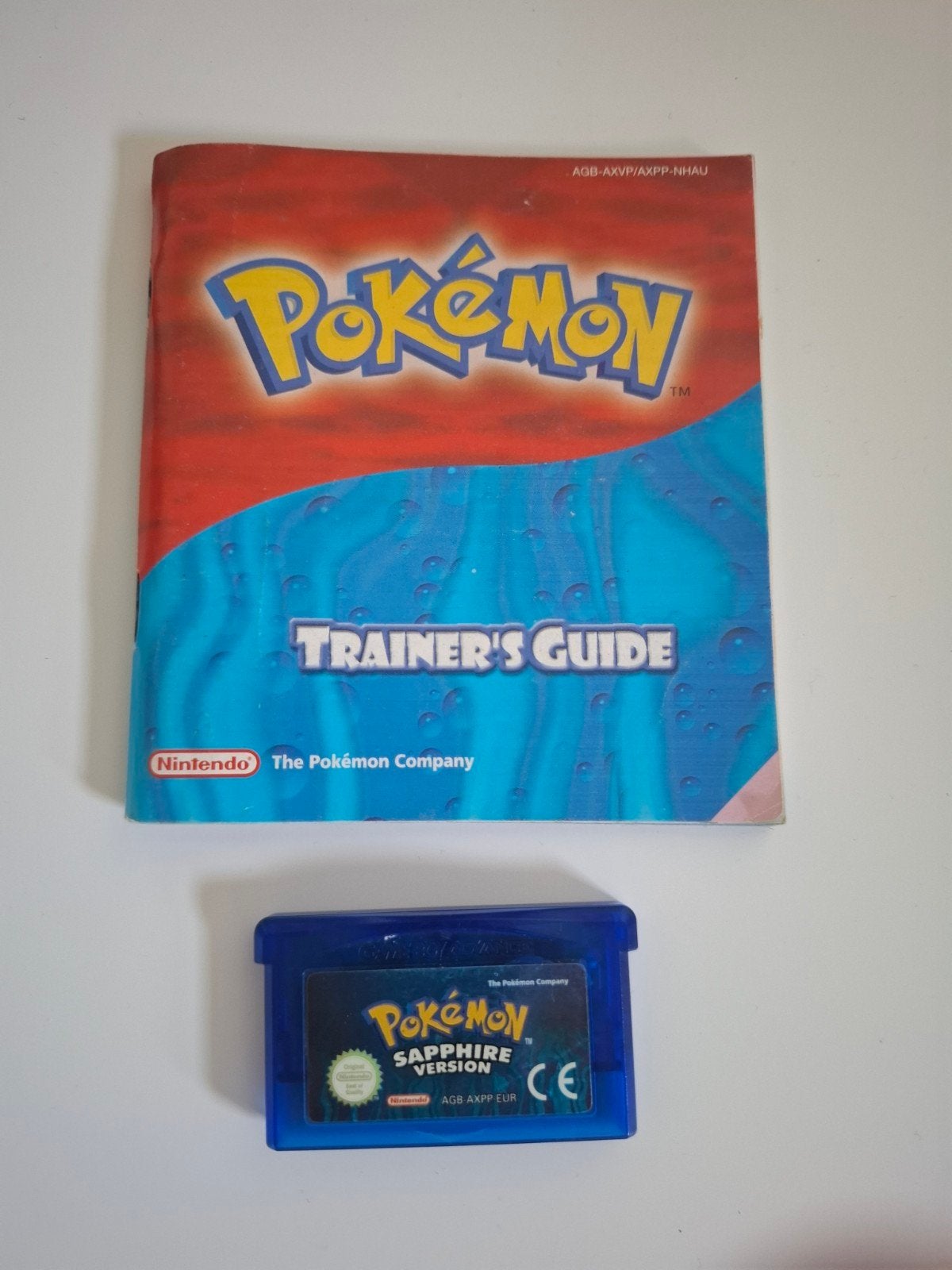 Pokémon Sapphire EUR origineel + guide, Spelcomputers en Games, Games | Nintendo Game Boy, Ophalen, 1 speler, Zo goed als nieuw