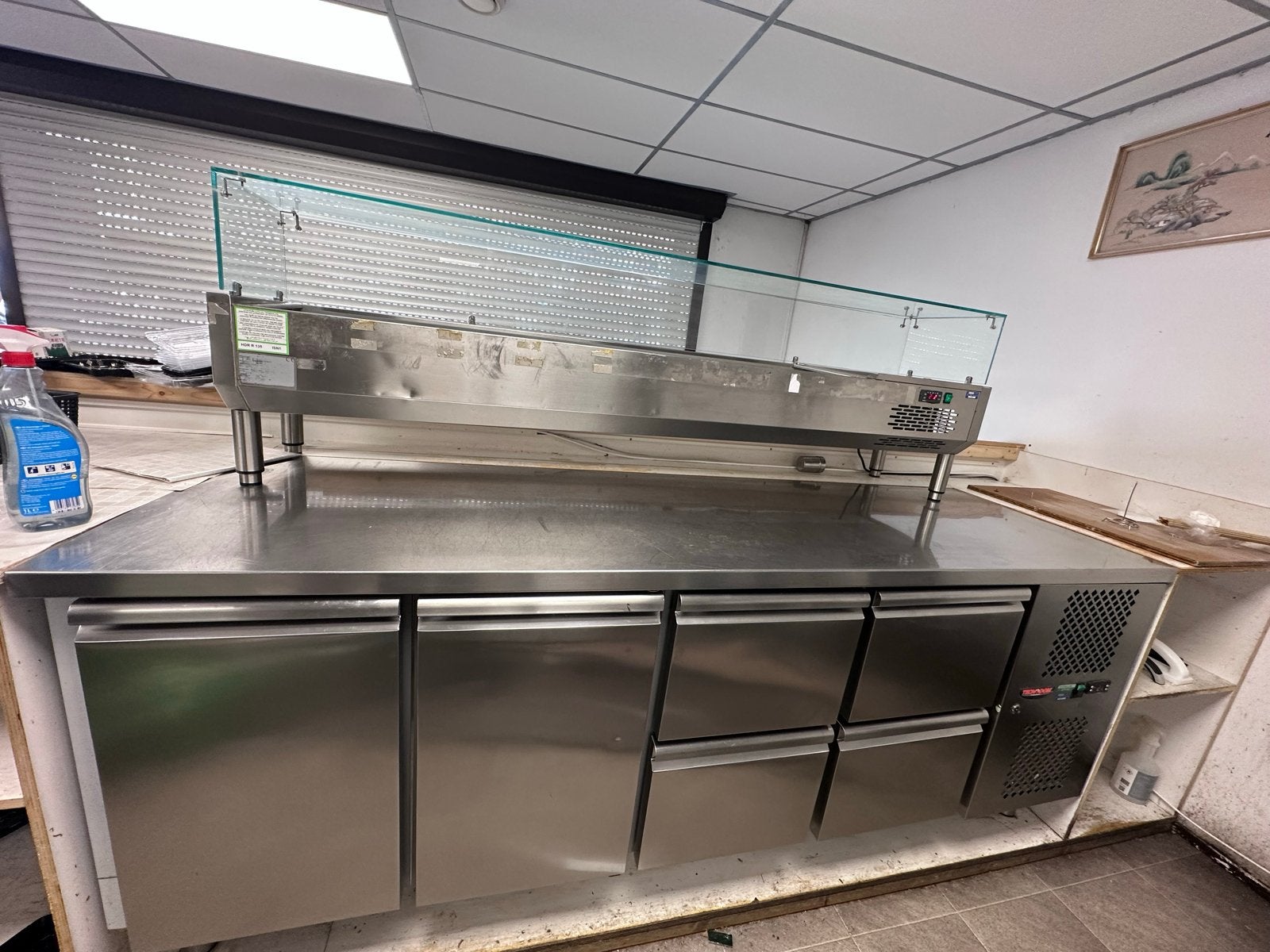 Koelvitrine ,Koelwerkbank,koeling ,diepvries en bonprinter., Ophalen, Gebruikt, Koelen en Vriezen