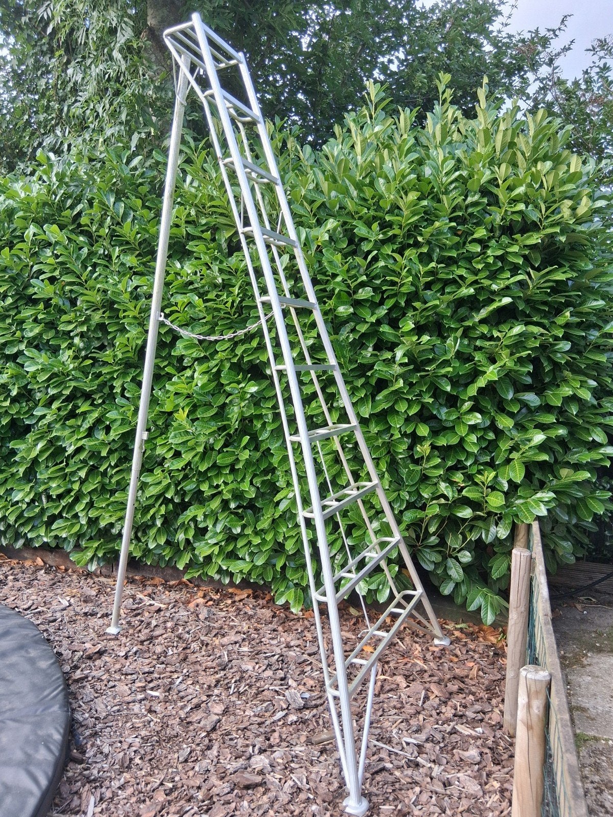 Driepoot ladder aluminium, Doe-het-zelf en Verbouw, Ladders en Trappen, Ophalen, Gebruikt, 4 meter of meer