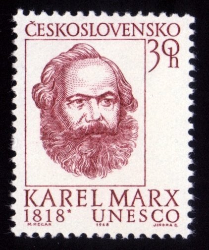 Tsjechoslowakije, Karl Marx, Mi. 1777 postfris, Postzegels en Munten, Verzenden, Overige landen, Postfris