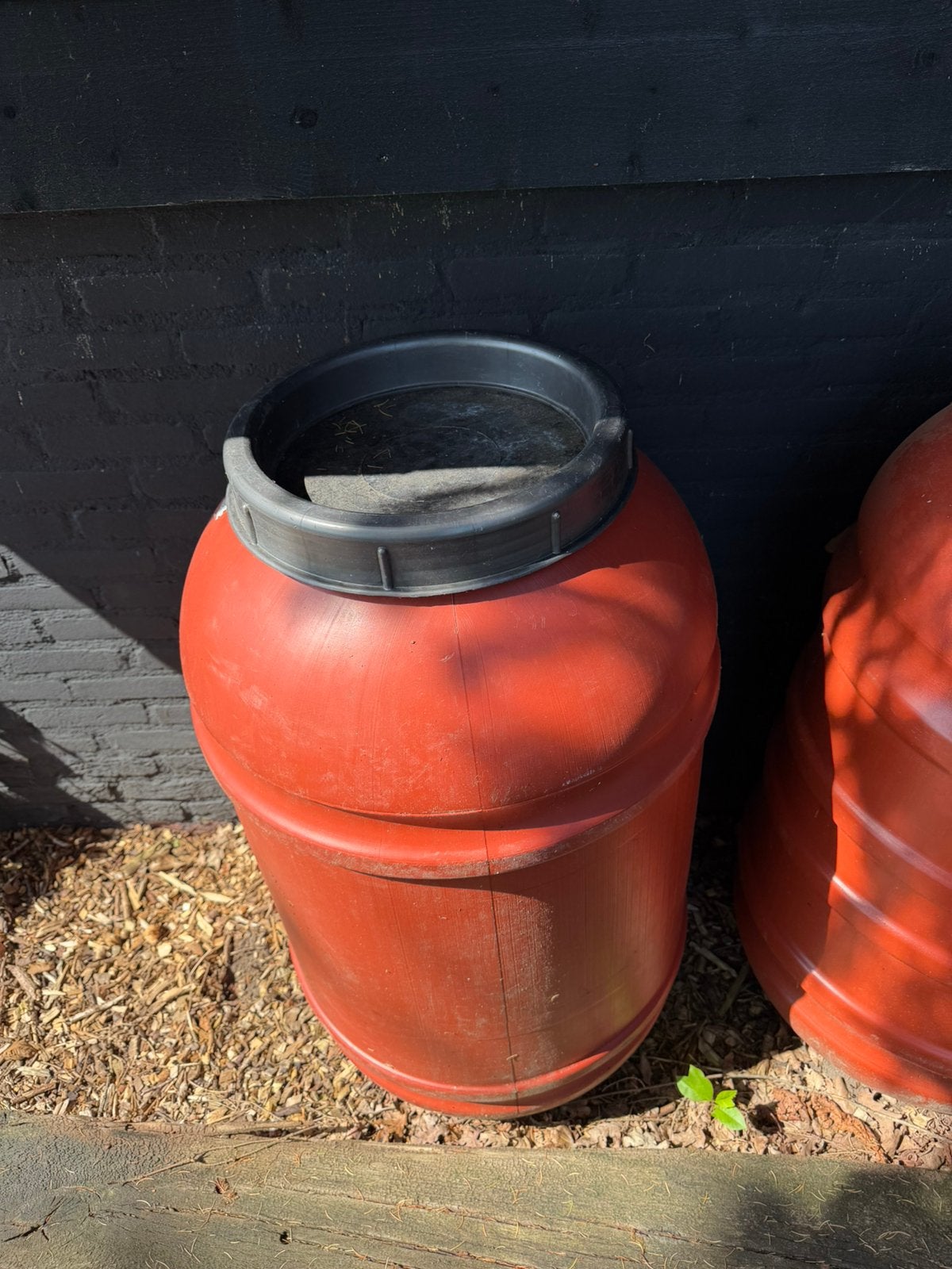 220 ltr vat / drum met draaideksel/Regenton, Tuin en Terras, Regentonnen, 150 liter of meer, Ophalen of Verzenden, Gebruikt