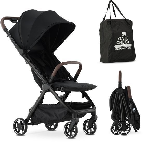 Deryan Air Buggy - Vliegtuig Buggy - 8 kg - Tas - Zwart, Kinderen en Baby's, Ophalen of Verzenden, Nieuw, Overige merken, Verstelbare rugleuning