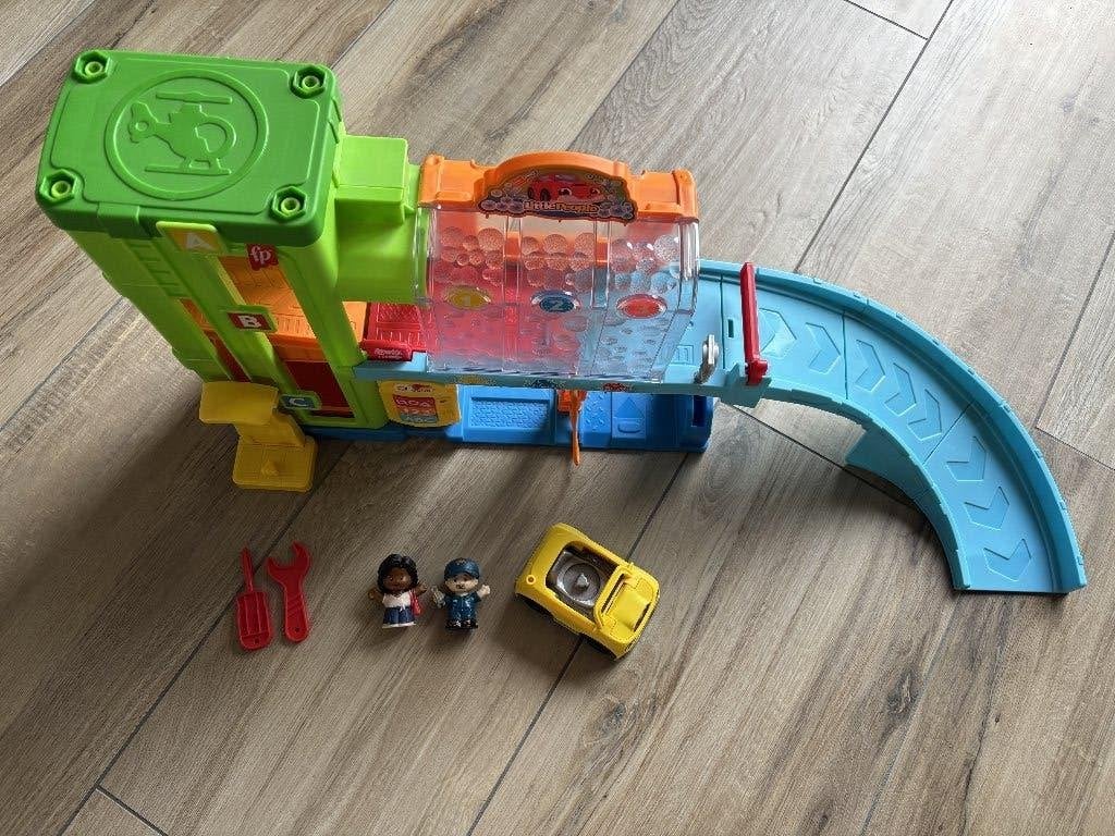 Fisher Price Little People Learning Garage wasstraat, Ophalen of Verzenden, Gebruikt, Speelset, Met licht