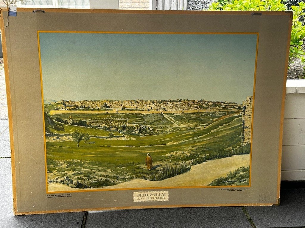 Gezicht op Jeruzalem, circa 1930, Ophalen of Verzenden, Stad- en Dorpsgezichten