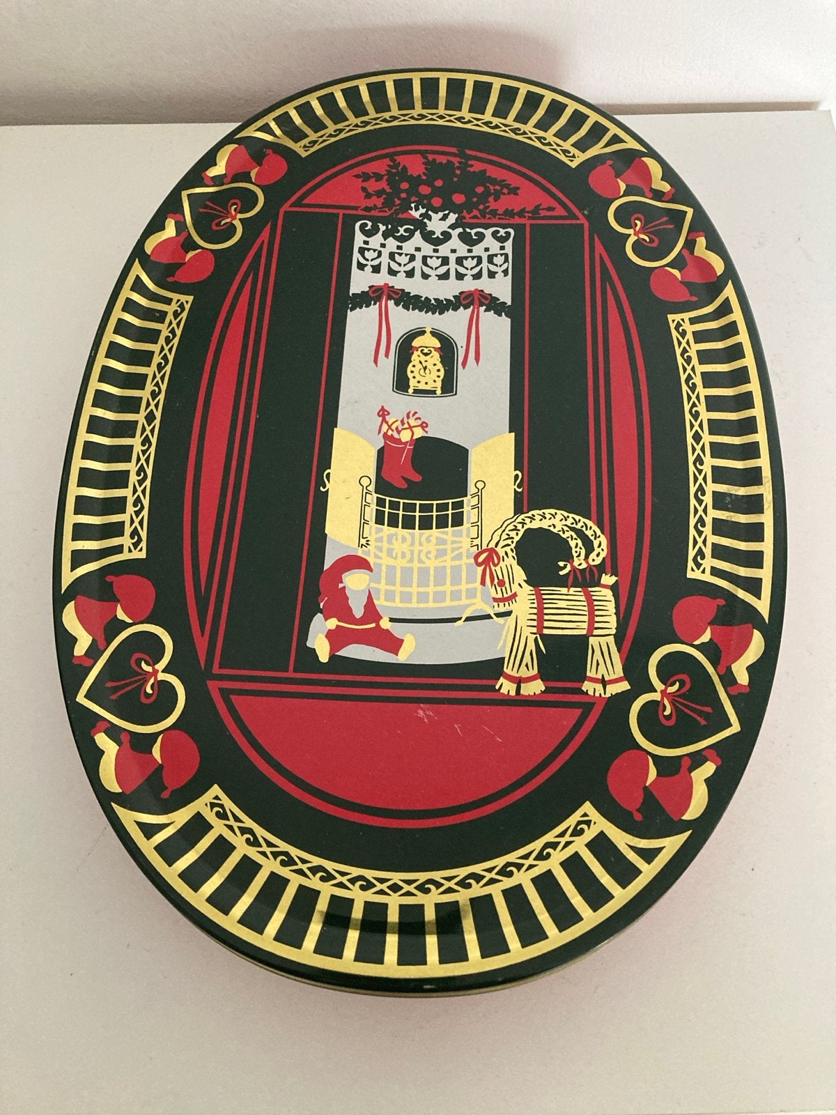 Vintage Deens Koekblik - Kersttafereel, Verzamelen, Blikken, Ophalen of Verzenden, Gebruikt, Koek(jes), Overige merken