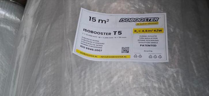 Isobooster T5 isolatie isolatiemateriaal isolatiedeken, Ophalen, 4 tot 8 cm, Nieuw, 15 m² of meer