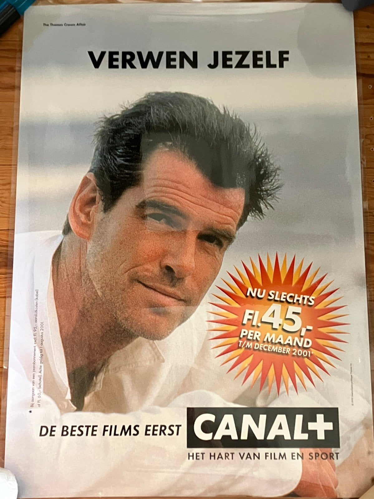 🔴ZELDZAME Retro POSTER Pierce BROSNAN affiche film reclame, Verzamelen, Rechthoekig Staand, Deurposter of groter, Ophalen of Verzenden