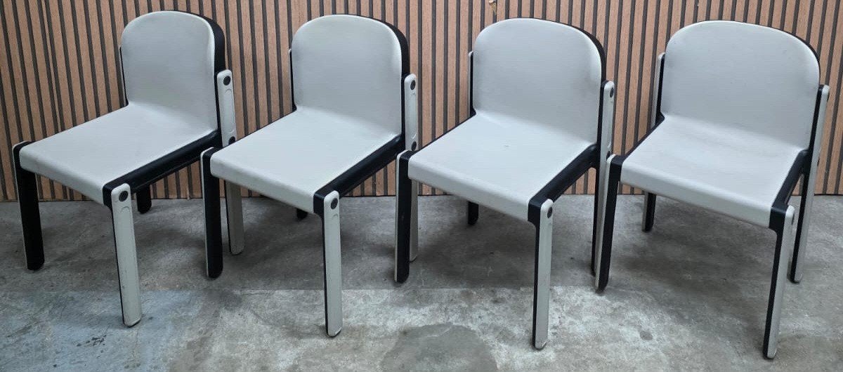 28 x Vintage Kembo stoelen terrasstoelen kantine horeca cafe, Ophalen of Verzenden, Zo goed als nieuw, Kunststof, Vijf, Zes of meer stoelen