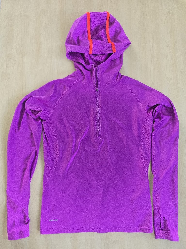 Nike Dri-Fit dames hardloop hoodie - maat M, Maat 38/40 (M), Verzenden, Paars, Nike