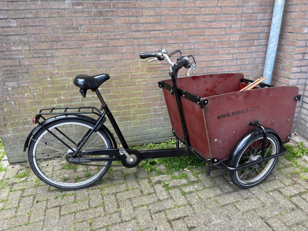 Babboe bakfiets, ideaal voor kinderen of goederen, Zo goed als nieuw, 2 kinderen, Trommelrem, Ophalen