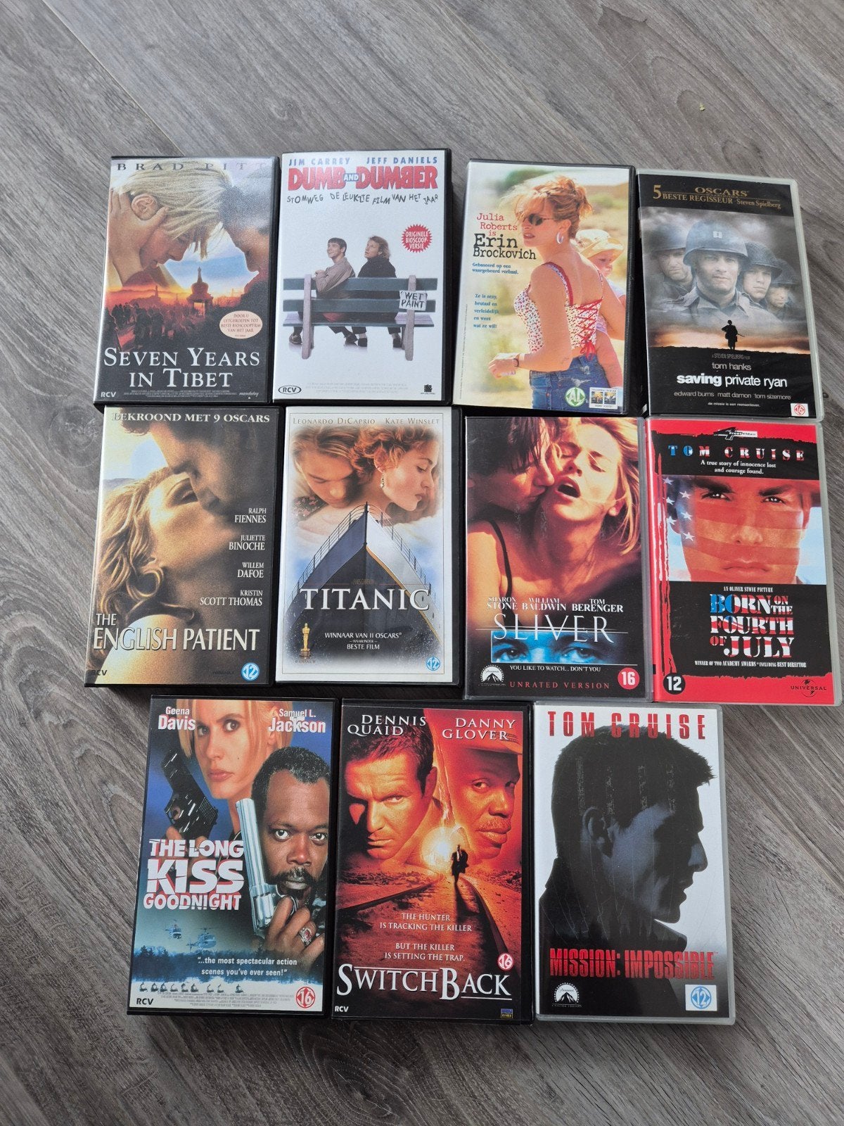 VHS-collectie: 11 Topfilms ( Titanic, Saving Private Ryan), Cd's en Dvd's, Nederlands ondertiteld, Gebruikt, Overige genres, Ophalen of Verzenden