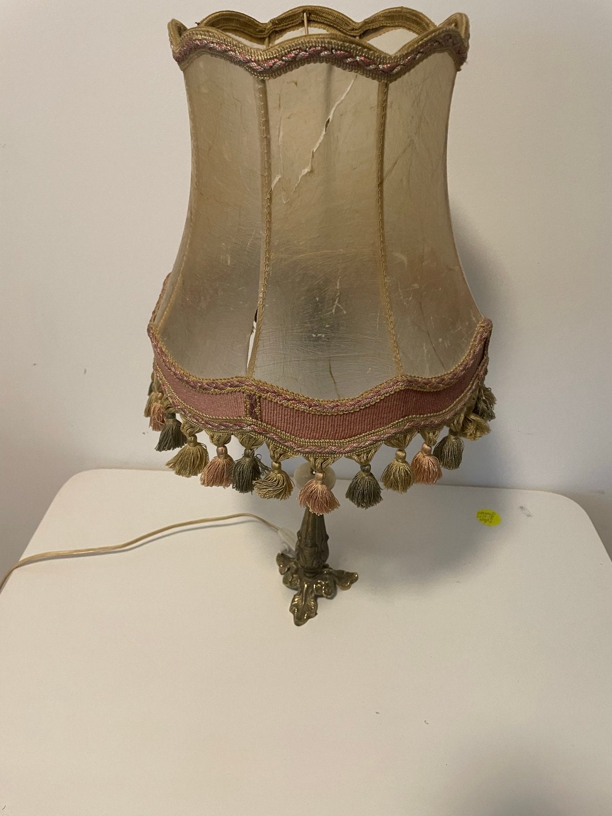 Vintage Tafellamp met Kwastjes - Klassieke Stijl, Ophalen of Verzenden