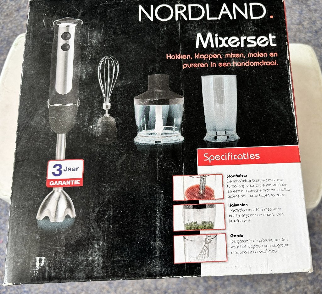 keukenmachine, Nordland mixerset, 1 tot 2 liter, Ophalen of Verzenden, Zo goed als nieuw, 3 snelheden of meer