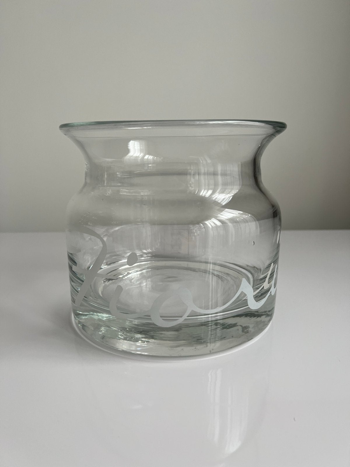 Rivièra Maison vaas - Transparant glas, Ophalen of Verzenden, Zo goed als nieuw, Transparant, Glas