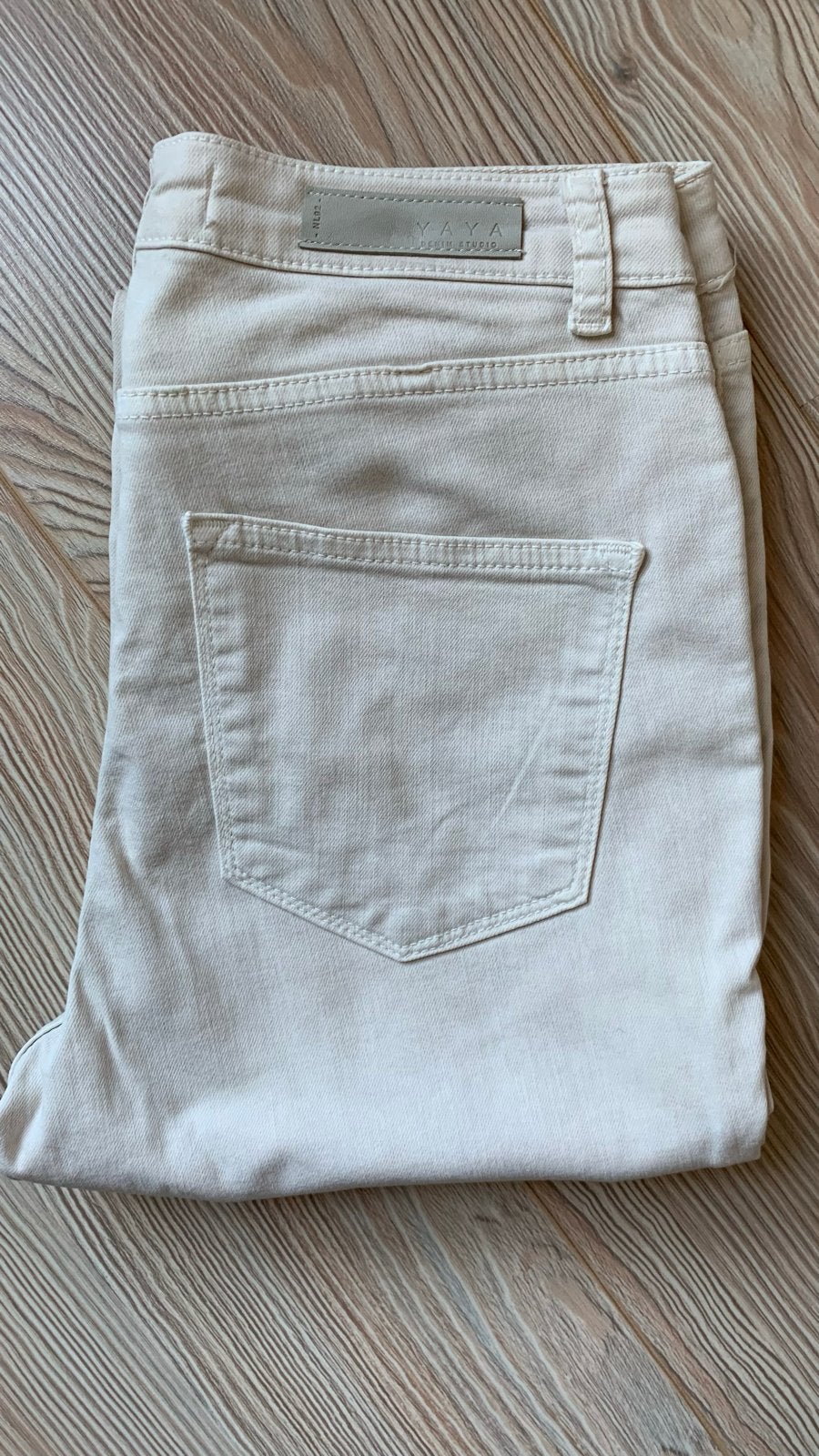 YAYA spijkerbroek maat 38 (m) creme, Maat 38/40 (M), Overige kleuren, Verzenden, Zo goed als nieuw