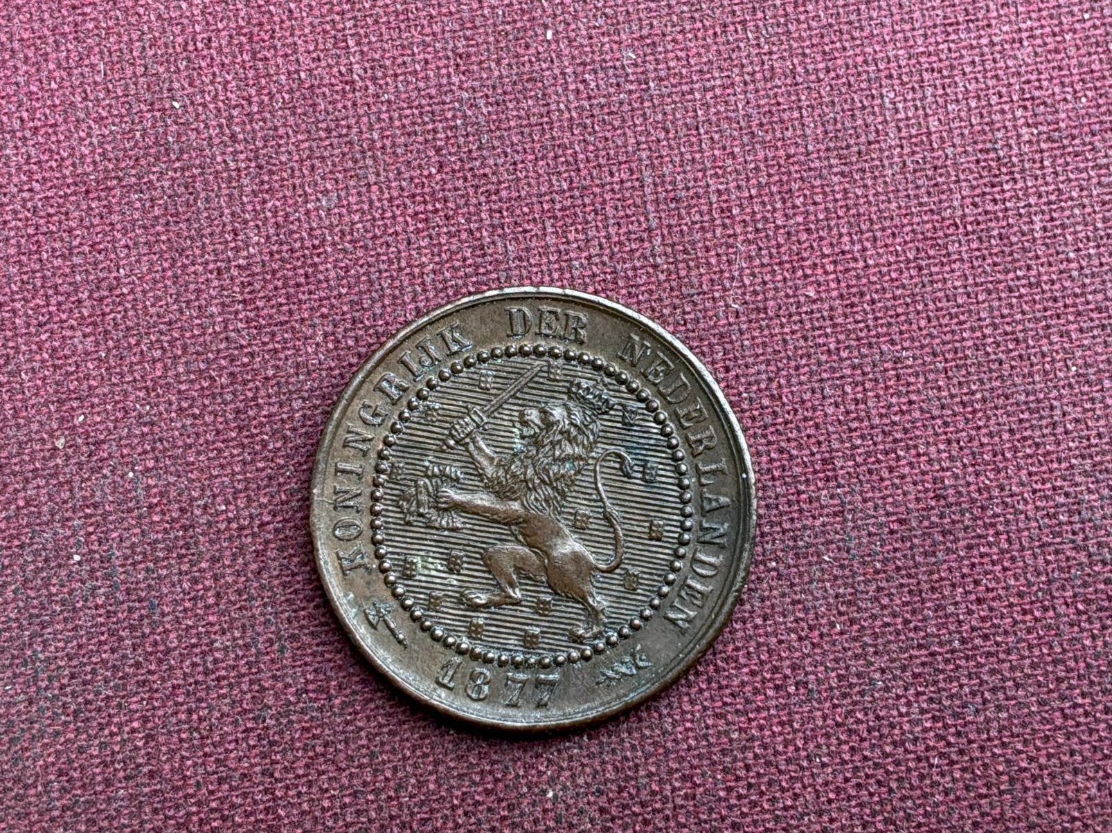 Mooie leeuwencent 1877, Postzegels en Munten, Munten | Europa | Euromunten, Ophalen of Verzenden, Duitsland