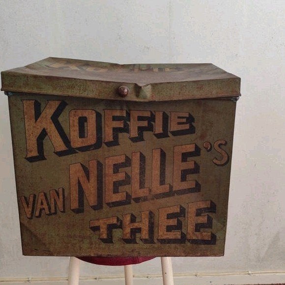 Antieke Van Nelle Koffie en Thee Blik, Ophalen