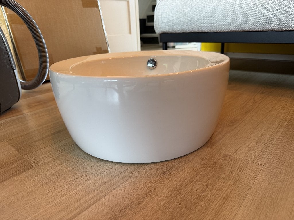Mooie opbouw wastafel (46cm), Doe-het-zelf en Verbouw, Sanitair, Ophalen, Zo goed als nieuw, Steen, Wastafel