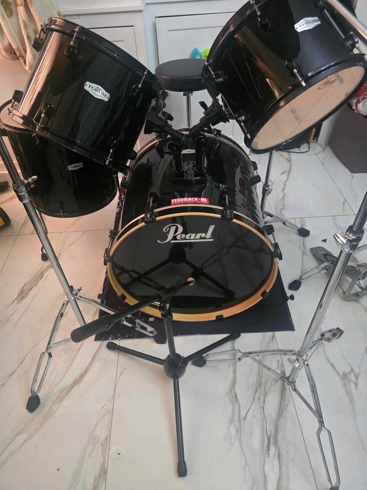 Pearl drumstel totale complete, Ophalen of Verzenden, Gebruikt, Pearl