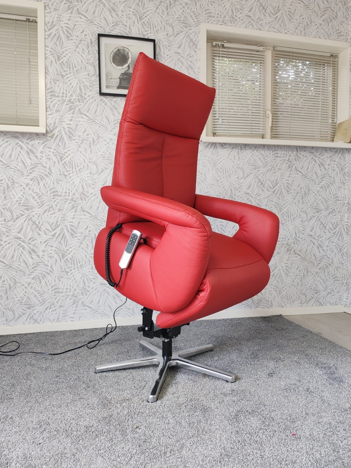 Meubelzorg leren sta op stoel relax fauteuil op accu, Minder dan 75 cm, Leer, Ophalen of Verzenden, Zo goed als nieuw