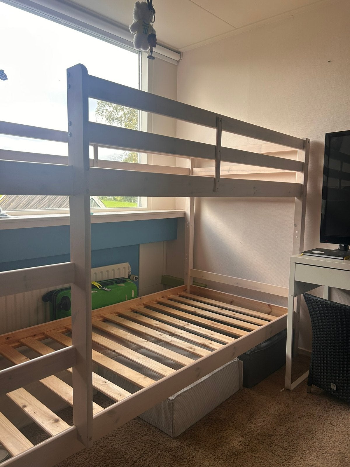 Mooi wit stapelbed – in uitstekende staat!, Ophalen, 90 cm, 210 cm, Tweepersoons