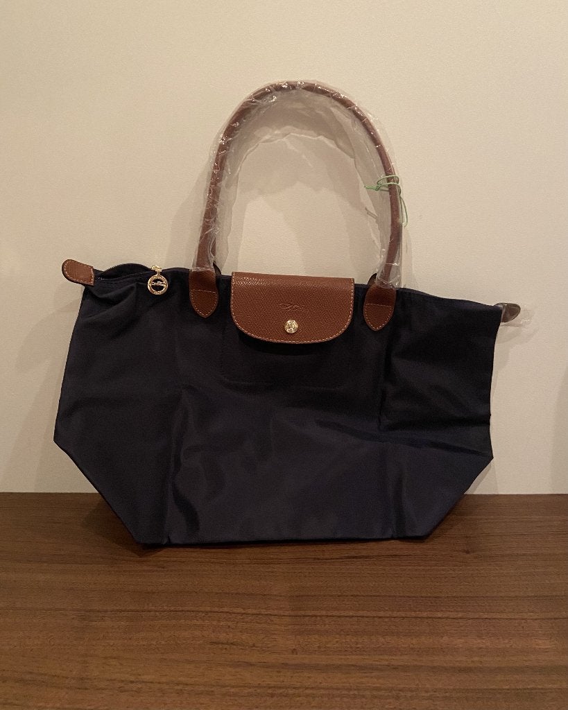 Longchamp Le pliage medium schoudertas, Ophalen of Verzenden, Nieuw, Blauw, Schoudertasje