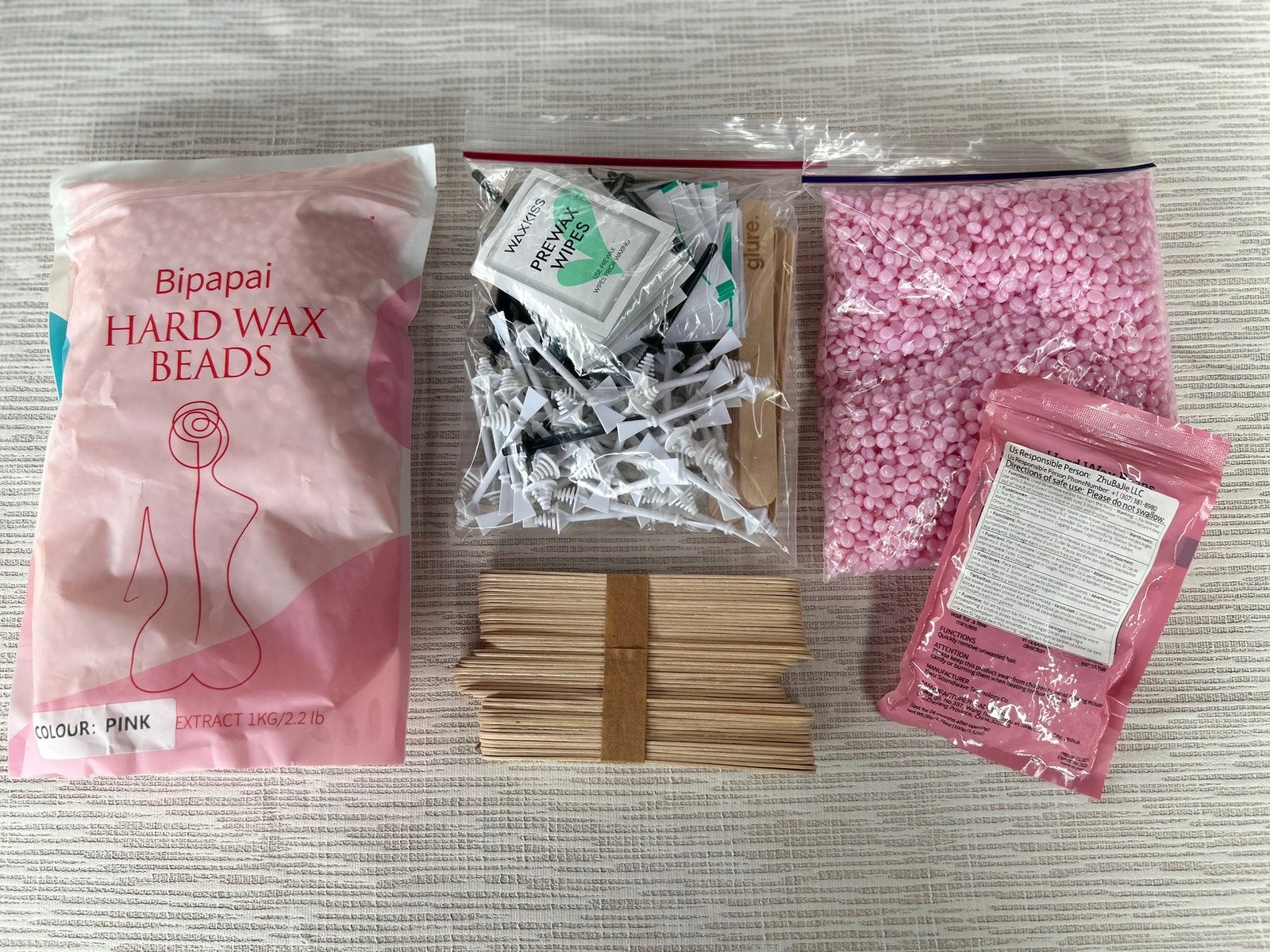 Compl.waxpartij-waxkorrels, spatels, applicators en acces., Ophalen, Nieuw, Gel, Wax, Haarlak of Mousse