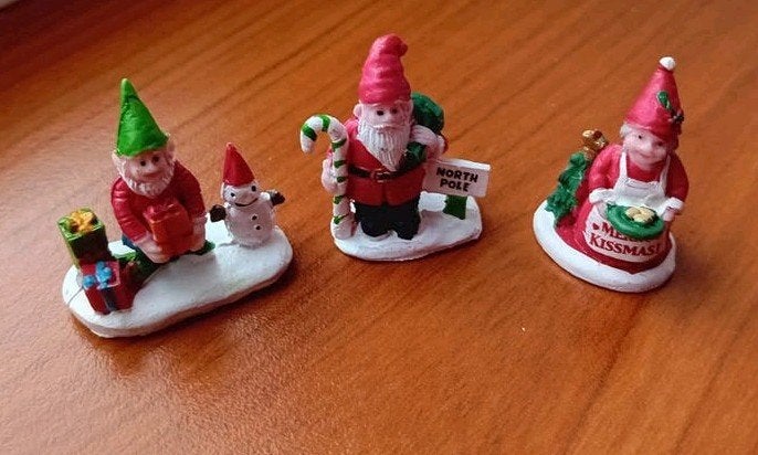 Lemax Christmas Garden gnomes, Lemax figuren Kerstdorp, Ophalen of Verzenden, Zo goed als nieuw