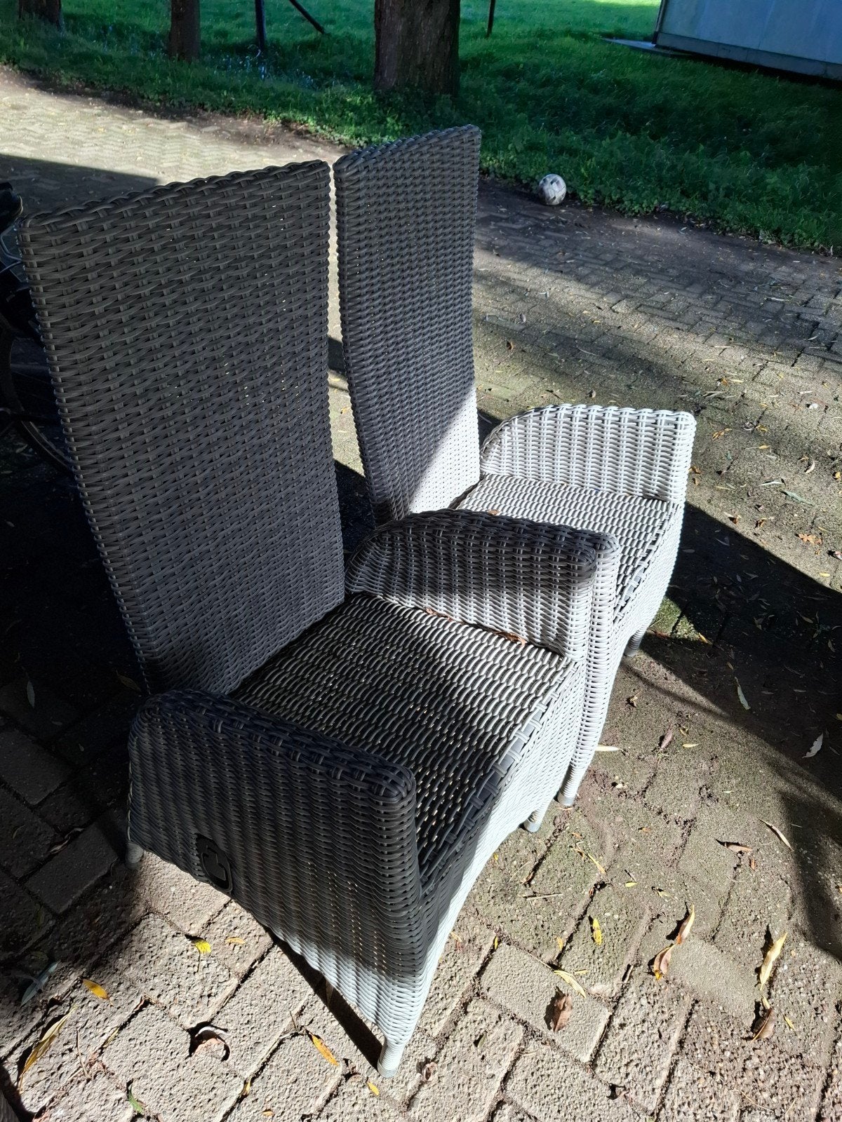 Wicker tuinstoelen - 2 stuks intenso, Ophalen, Zo goed als nieuw, Wicker, Verstelbaar