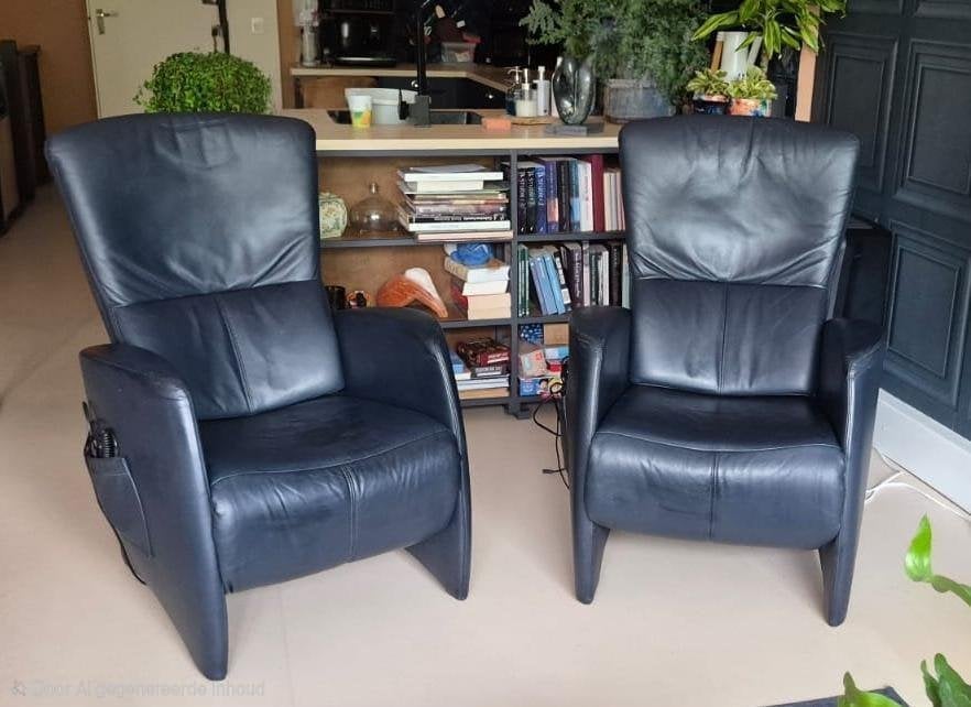 relaxstoel elektrische, Huis en Inrichting, Ophalen, Gebruikt, 50 tot 75 cm, Leer