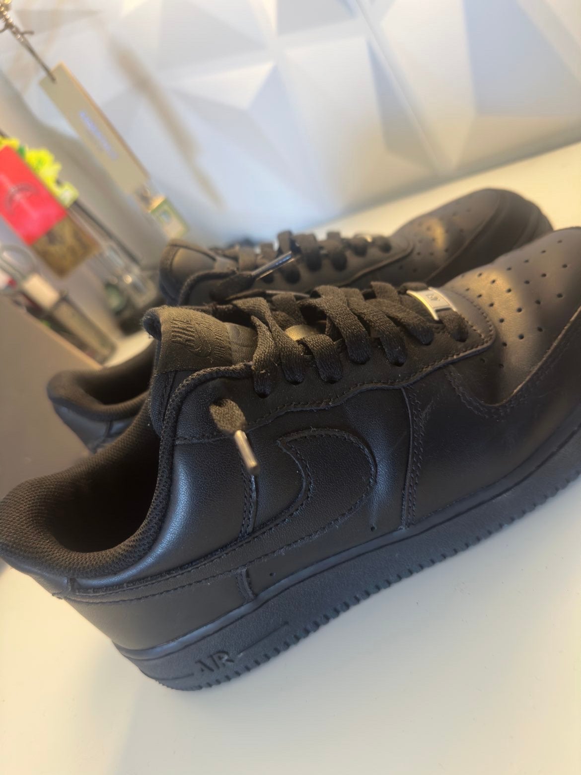 Nike Air Force 1 Triple Black – Maat 43, Verzenden, Zo goed als nieuw, Zwart