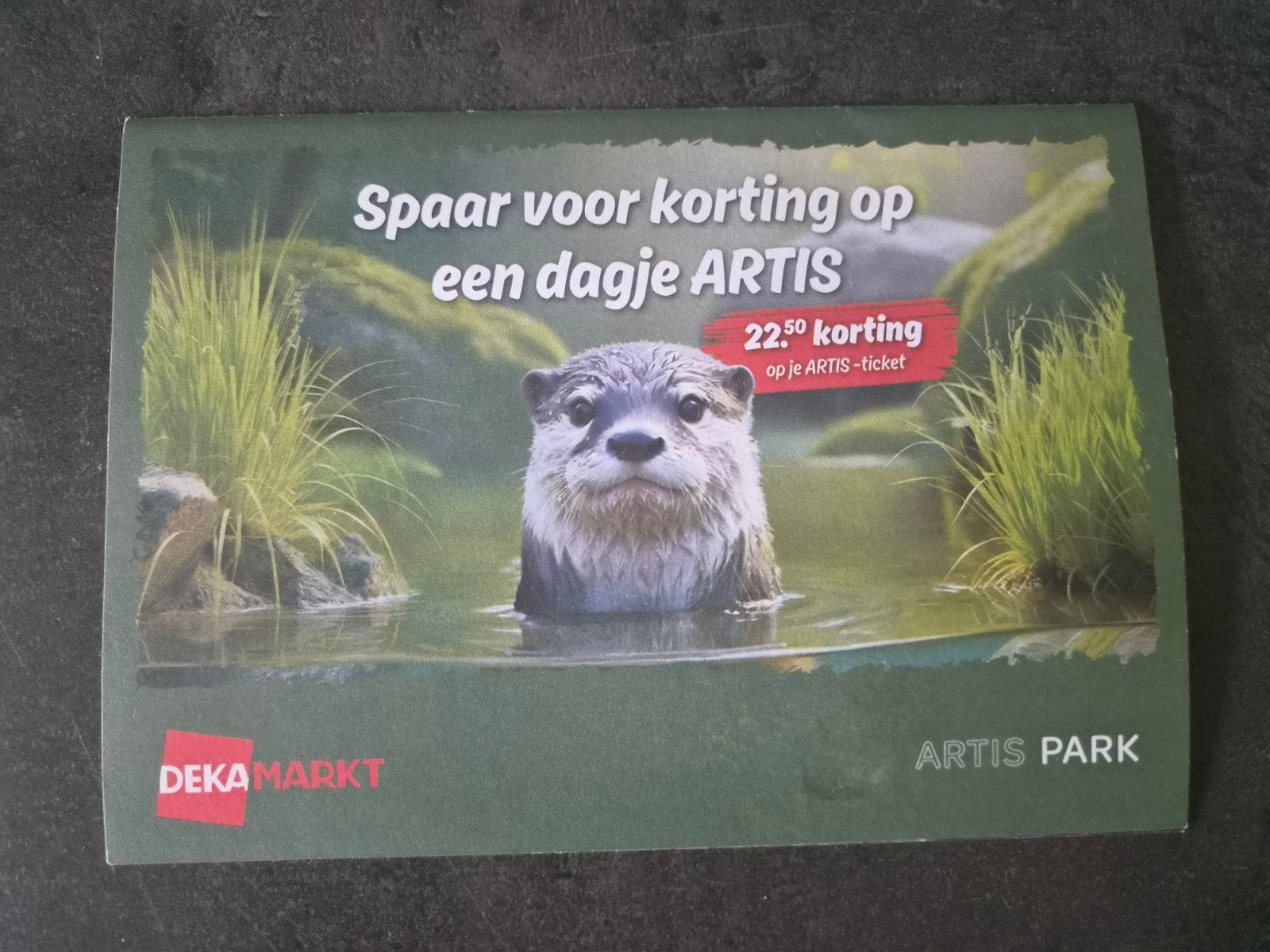 Artis kortingskaart van de Deka, Eén persoon, Kortingsbon