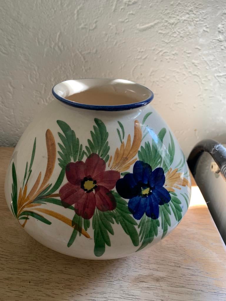 Pottery de driehoek Huizen vaas, Antiek en Kunst, Antiek | Keramiek en Aardewerk, Ophalen of Verzenden