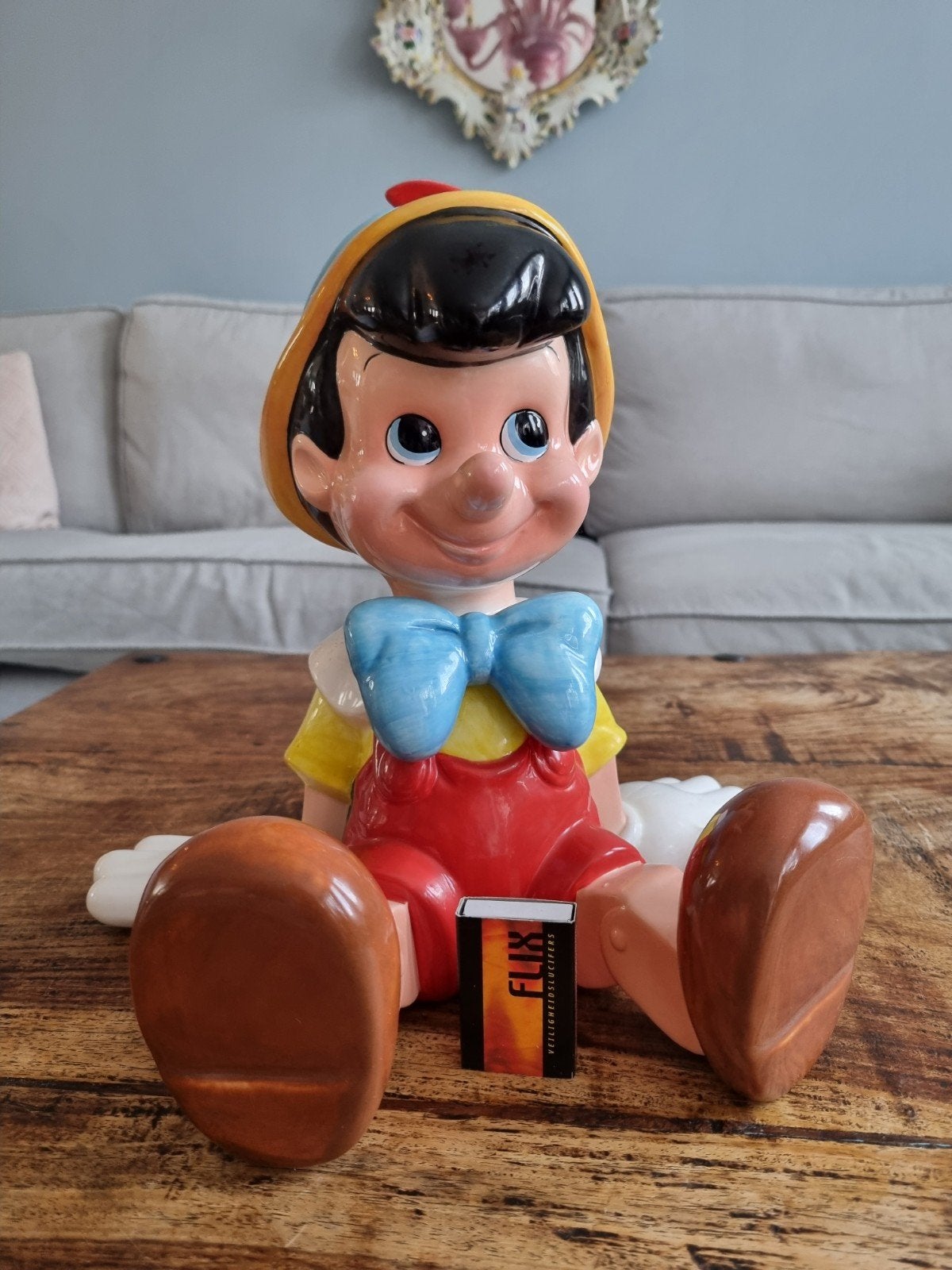 vintage Disney ca. 30x30 cm Pinokkio Muziekdoos Schmid, Ophalen of Verzenden, Gebruikt, Beeldje of Figuurtje
