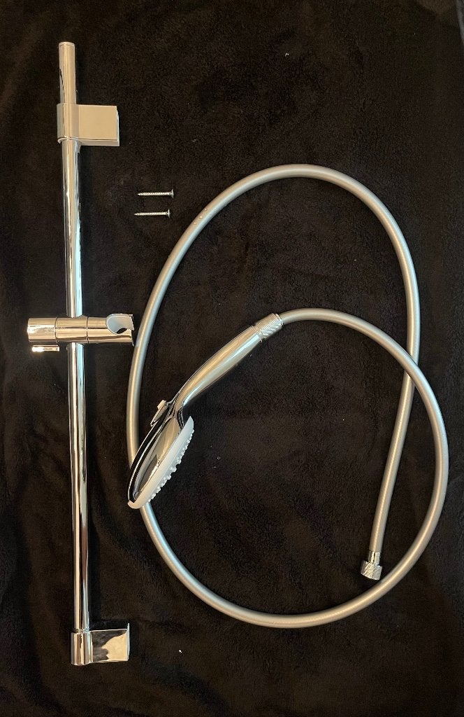GROHE glijstang + handdouche + doucheslang, Ophalen, Zo goed als nieuw, Rvs, Douche