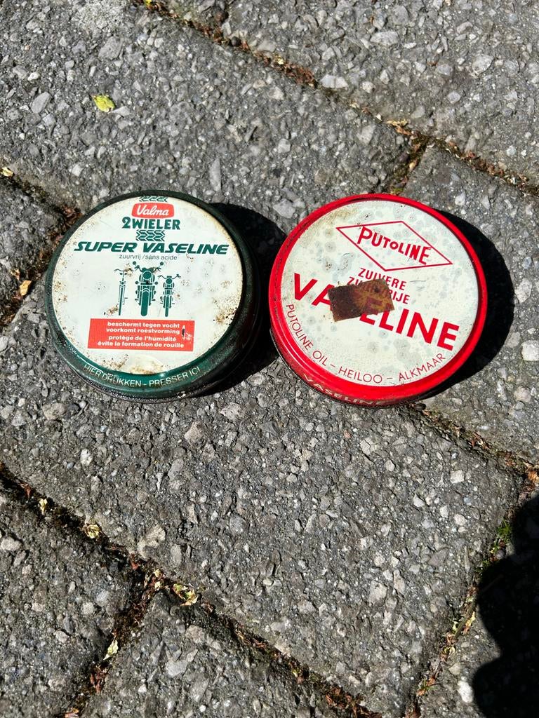 Vintage Vaseline Blikjes - Valma & Putoline, Verzamelen, Ophalen of Verzenden, Gebruikt