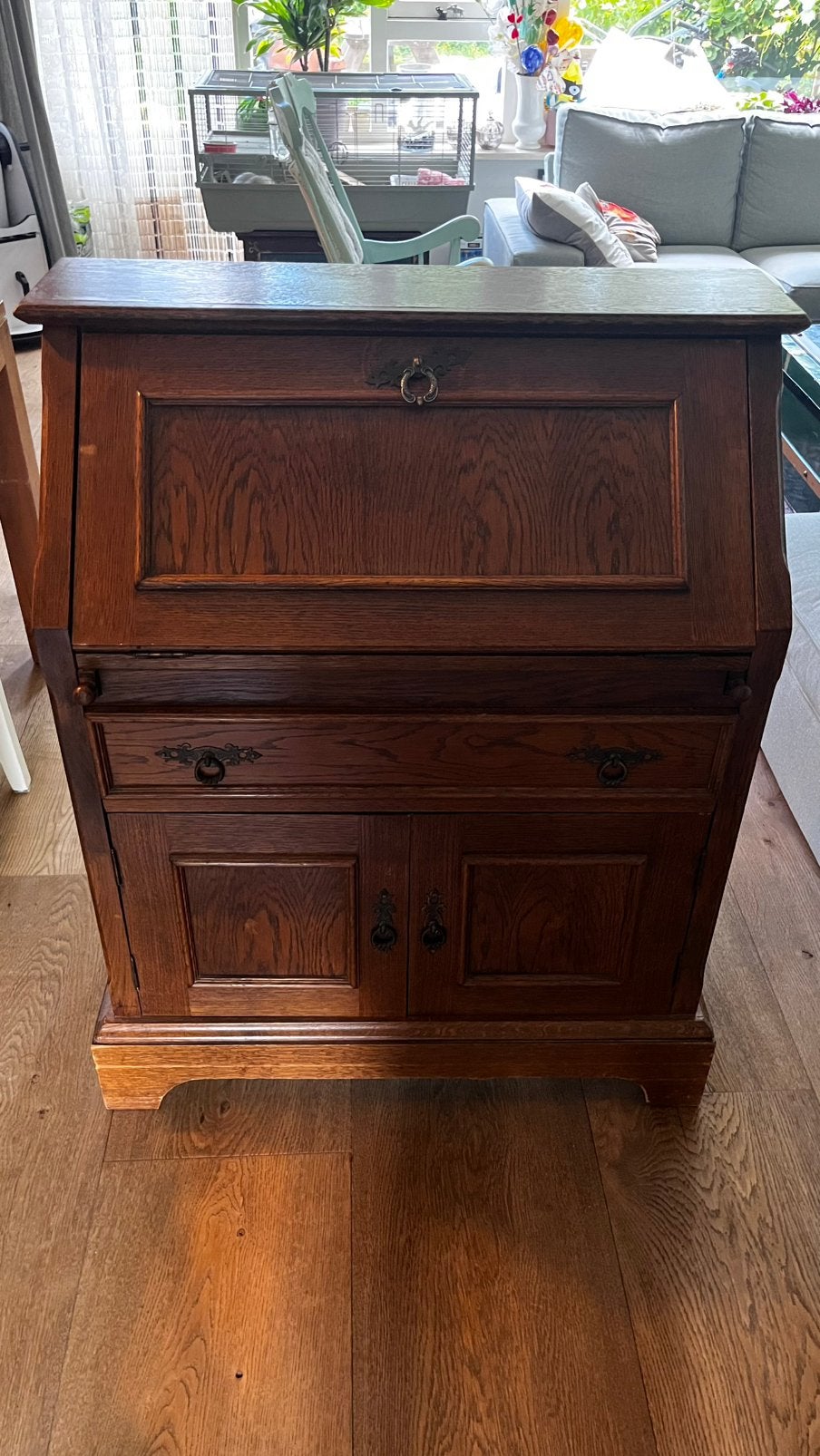 Houten Secretaire Kast, Ophalen, Zo goed als nieuw