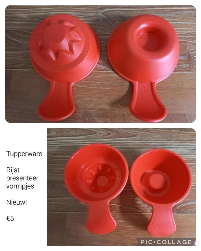 Tupperware rijstvormpjes NIEUW, Ophalen of Verzenden, Nieuw, Rood, Overige typen