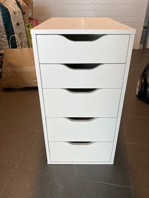 2 st. ladenblokken met 5 lades, Huis en Inrichting, Bureaus, Ophalen, Met lades, Gebruikt, Spaanplaat of MDF