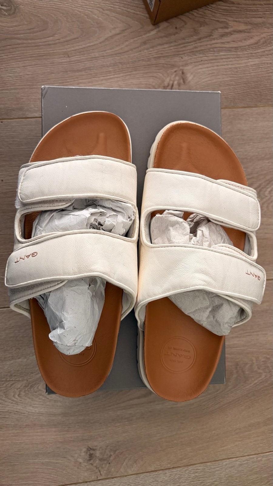 Gant Mardale Napa Leren Slippers Maat 40, Slippers, Wit, Nieuw, Ophalen of Verzenden