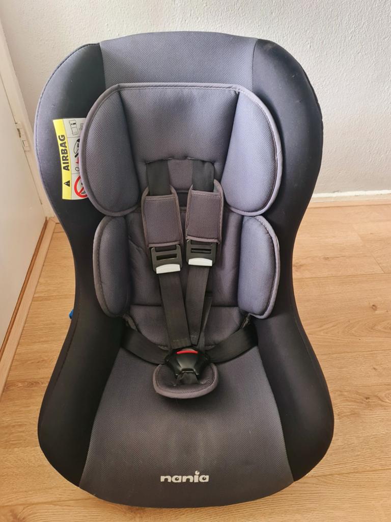 Nania Driver Groep 0/1 Autostoel Grijs, Kinderen en Baby's, Autostoeltjes, Autogordel, 0 t/m 18 kg, Slaapstand, Zo goed als nieuw