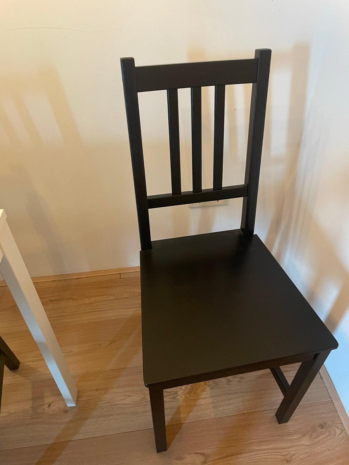 4 IKEA STEFAN eetkamerstoel - 4 chairs, Ophalen, Gebruikt, Zwart, Vier