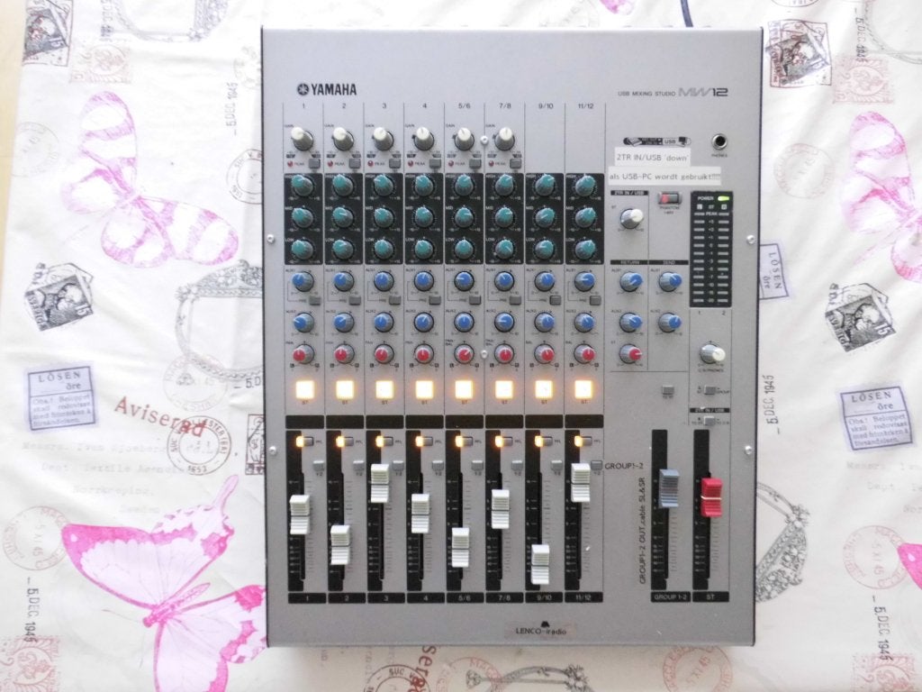 Yamaha Mengpaneel USB mixing Studio MW12, Ophalen of Verzenden, Zo goed als nieuw, 10 tot 20 kanalen, Microfooningang
