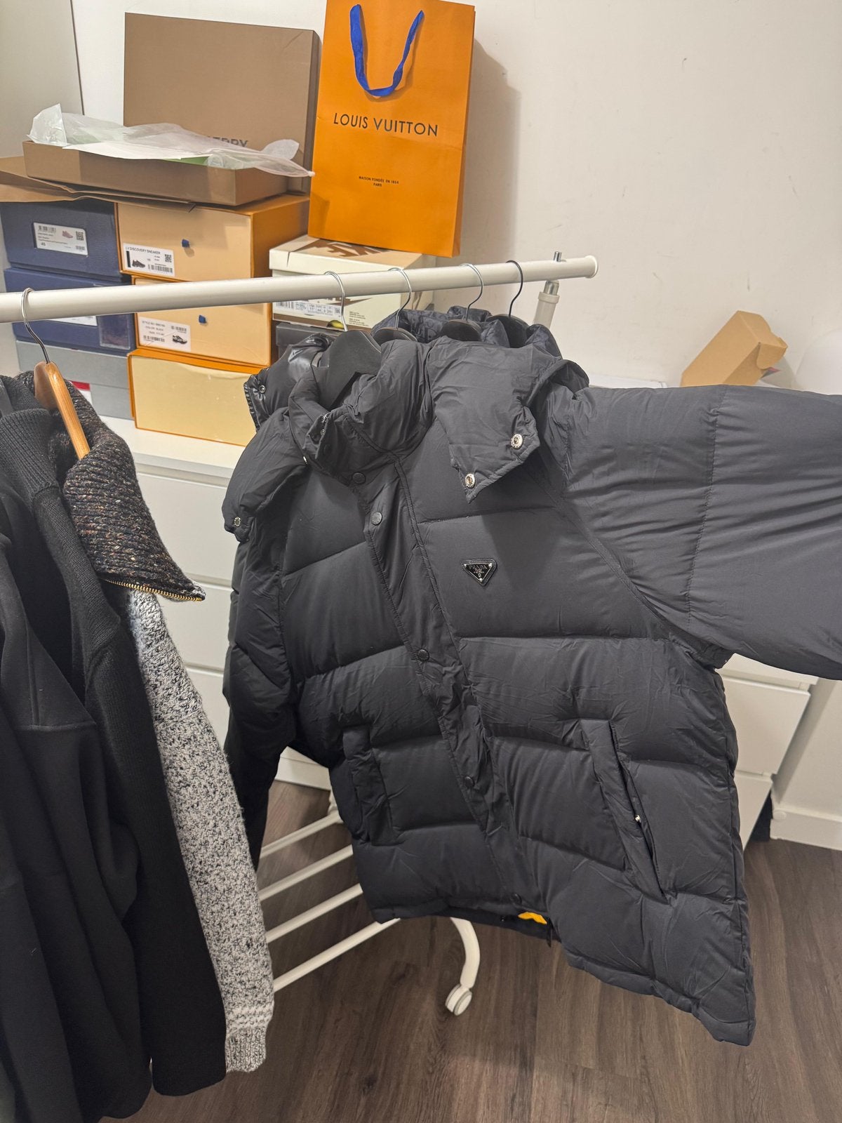 Prada Pufferjack zwart, Kleding | Heren, Jassen | Winter, Ophalen of Verzenden, Nieuw, Zwart