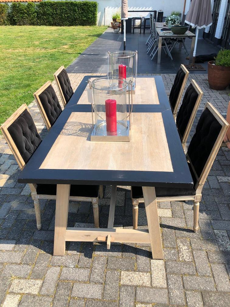 EETTAFEL Eichholtz Hillcrest - rustiek eiken tafel, Ophalen, Gebruikt, Eichholtz, Delfweg 52 Noordwijkerhout