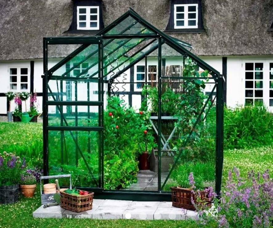 Royal Well Tuinkas Popular 106 Tuindersglas - Groen Gecoat, Tuin en Terras, Kassen, Ophalen of Verzenden, Glas, Aluminium, Kweekkas