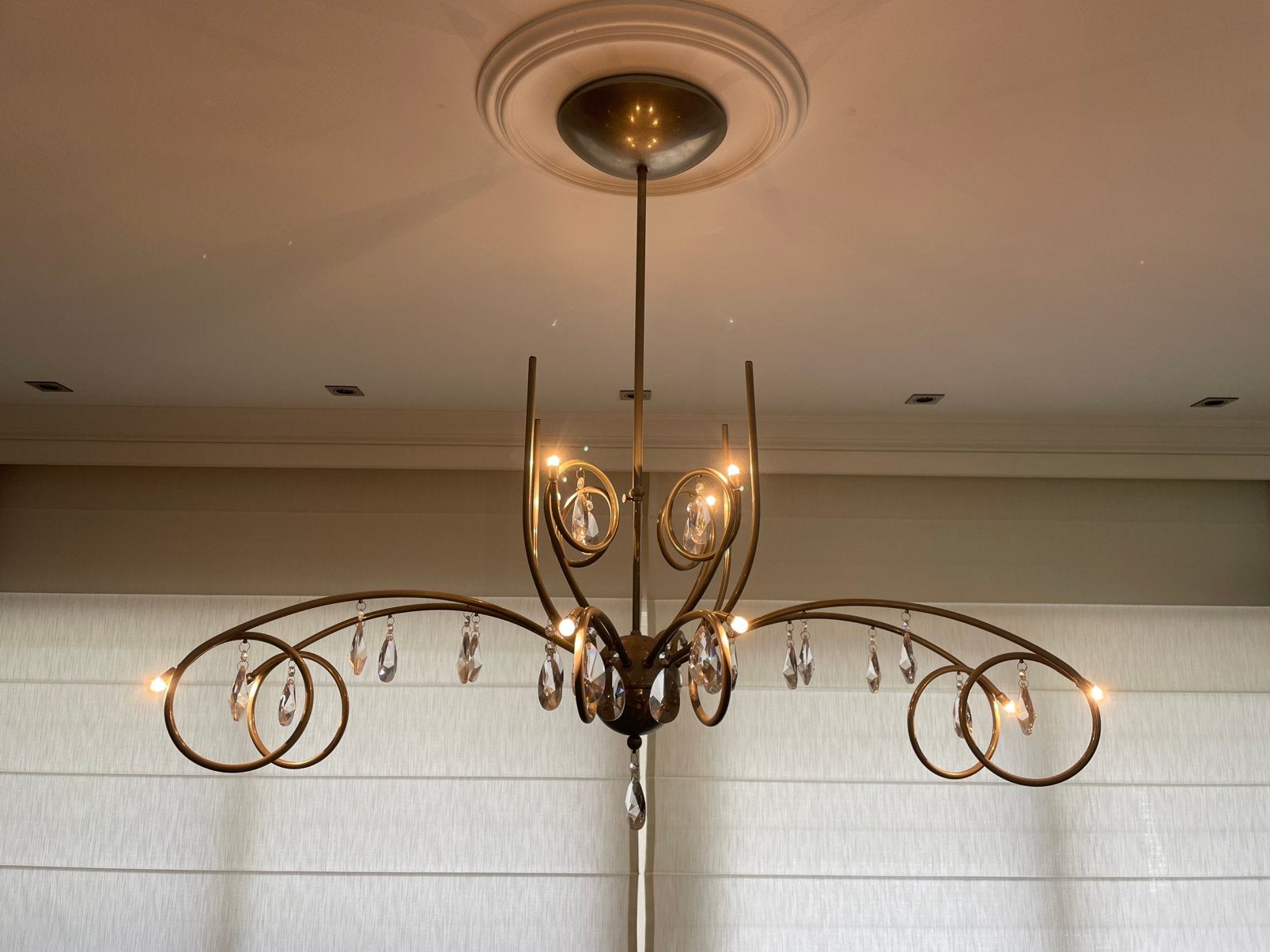 Hanglamp modern kristallen, Ophalen, Zo goed als nieuw, Metaal, Modern